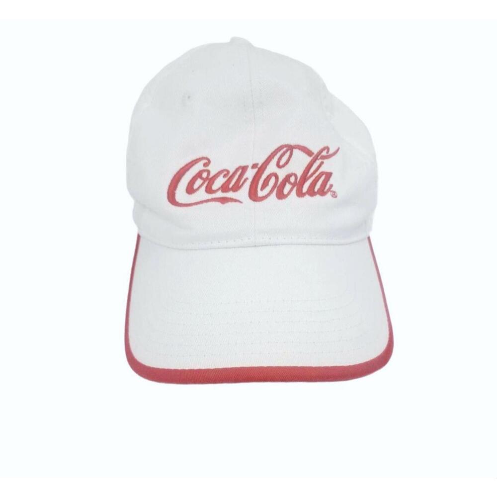 Coca Cola White/Red‎ Adjustable Snapback Baseball Hat K-Products Headwear Cotton